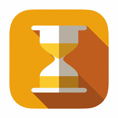 Sleek Hourglass Pictogram Icon Design