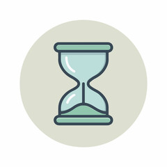 Sleek Hourglass Geometric Icon Design Element