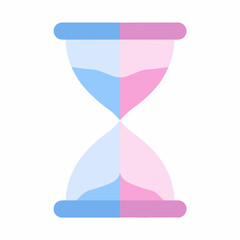 Solid Hourglass Glyph Design Element