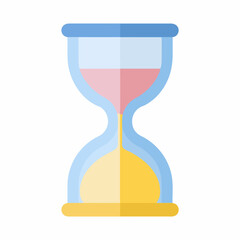 Bold Hourglass Solid Flat Glyph Icon