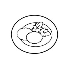 Plate with patties and greens