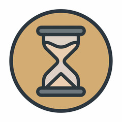 Sleek Hourglass Icon in Bold Design