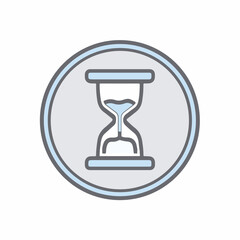 Sleek Hourglass Thin-Line Icon Design