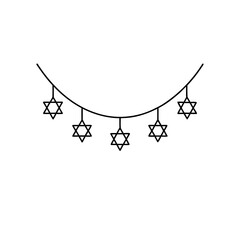 Hanging star of david garland