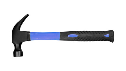 Claw Hammer Hand Tool with Ergonomic Blue Grip for Carpentry & Construction Work