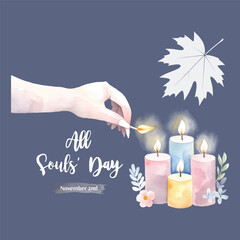 All souls day vector illustration 