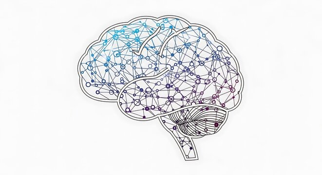 Artificial Intelligence Neural Network Brain Concept Illustration.