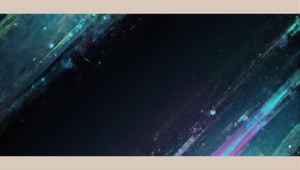 Abstract graphic with diagonal strokes of bright colors over a deep, dark backdrop