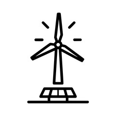 Wind turbine energy renewable power electricity green sustainable ecology environment clean alternative windfarm icon