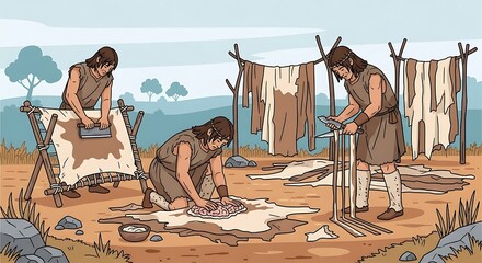 Ancient Leatherworking - Crafting Hides in a Prehistoric Workshop.