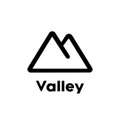 Mountain valley landscape peak nature travel tourism outdoor scenic adventure alps hill hiking trekking design