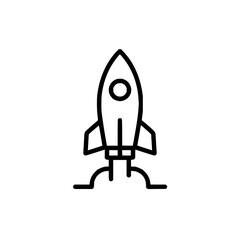 Rocket launch spaceship startup technology innovation space exploration travel adventure icon symbol graphic design