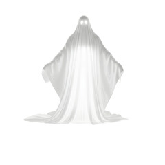 3D Render Ghost Apparition Rising Action Ethereal Phantom Horror Neon Isolated PNG on isolated transparent background