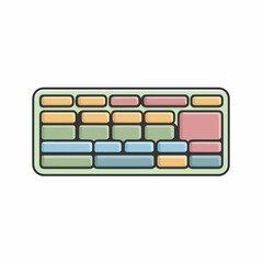 Sleek Keyboard Icon in Bold Monoline Style