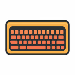 Modern Bold Keyboard Pictogram in Duotone