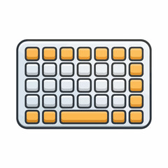 Keyboard Pictogram in Bold Flat Design