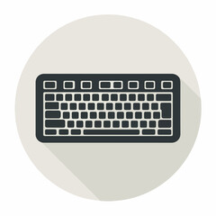 Elegant Simple Geometric Keyboard Icon Design