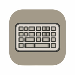 Minimalist Keyboard Icon in Monochrome Style