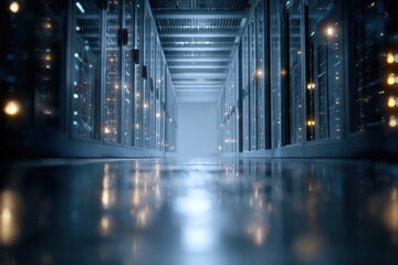 Futuristic server industrial computer.