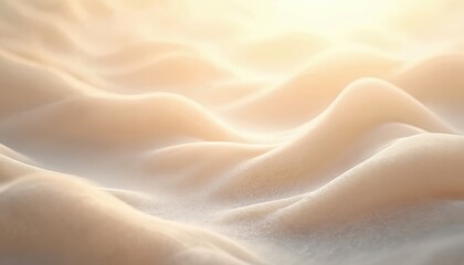Obraz premium Soft abstract illustration showing fluid smooth waves in a light pastel color. Gentle fabric texture creates an airy and dreamy aesthetic. Gentle waves background.