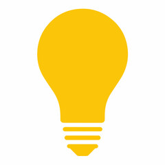 Bold Lightbulb Idea Pictogram Design Style