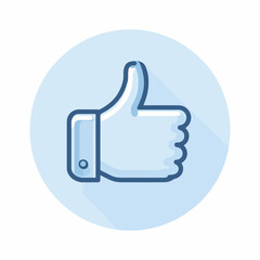 Expressive Bold Thumbs-Up Monoline Icon