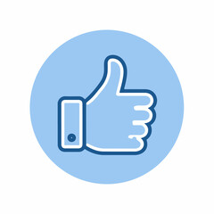 Stylish Like Thumbs Up Icon Design