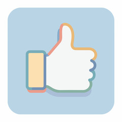 Simple Thumbs Up Monoline Icon Design