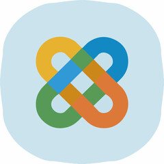 Sleek Bold Link Icon Design