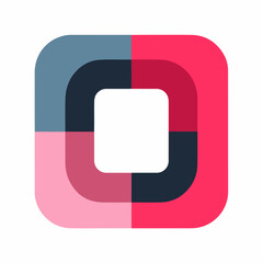 Elegant Bold Link Flat Icon Design