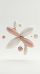 Abstract Floral Elegance: A delicate and visually captivating arrangement of abstract floral shapes floats gracefully. The interplay of colors and forms.