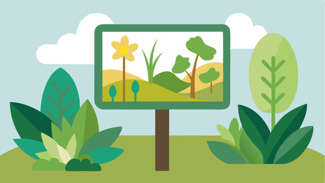 An educational sign about native plant species in a botanical garden showcasing the role of ecotourism in promoting environmental awareness.