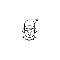 Elf icon flat vector design.
