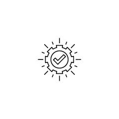Execution icon flat vector design.