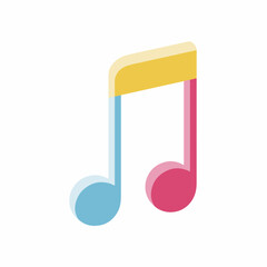 Vibrant Music Note Icon Design