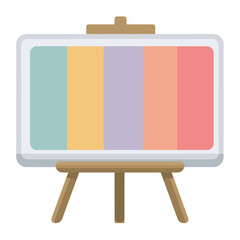 Colorful Presentation Board Icon Minimalist Style