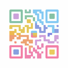 Minimalistic QR Code Vector Icon Design