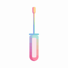 Modern Colored Screwdriver Minimalist Icon