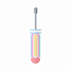 Minimalist Colored Screwdriver Icon Design