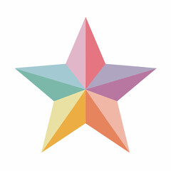 Minimalist Star Icon in Flat Design