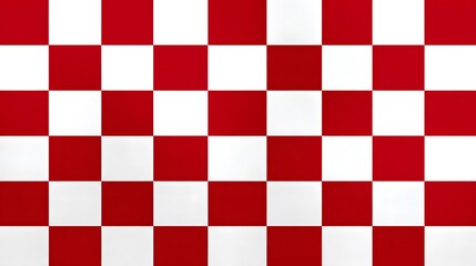 Seamless bright red and white checkerboard pattern, creating a simple, graphic, and high-contrast design.