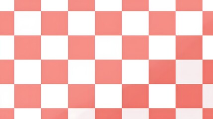 Seamless high-contrast checkerboard pattern in soft coral and white, creating a simple, bright, and gentle graphic background.