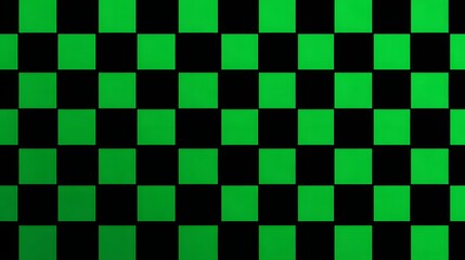 Seamless checkered pattern background in bold neon green and black.