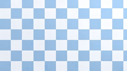 Seamless high-contrast checkerboard pattern in soft sky blue and white, creating a simple, bright, and airy background. 