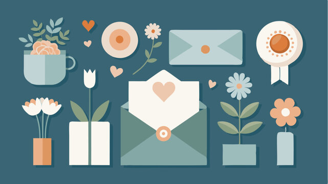 An assortment of wedding stationery including invitations savethedates and thankyou cards adorned with floral motifs and elegant typography. - Powered by Adobe