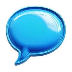 Blue chat icon isolated on transparent background