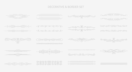 Fototapeta premium Collection of Ornate Decorative Flourishes and Elegant Border Designs for Visual Enhancement and Graphic Projects