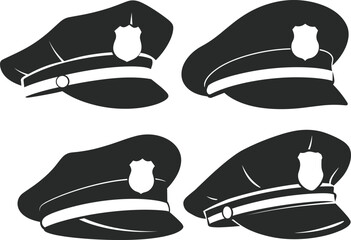 Police Cap Hat SVG PNG Cut Files for Cricut, Silhouette