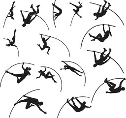 Pole Vault SVG, Pole svg, Vault svg, Pole Jumping, Sport svg, Clipart, Cut Files for Silhouette