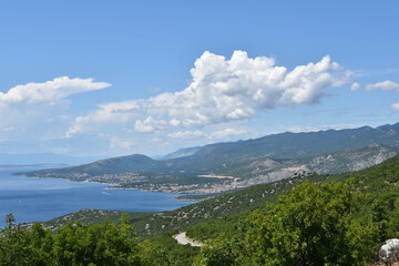 A view of Croatian seacoast from Kuk viewpoint